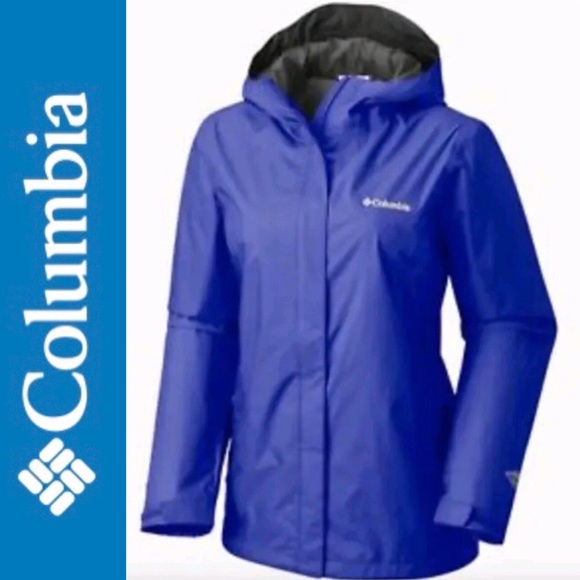 NEW COLUMBIA Timber Pointe Jacket Rain Omni-Tech w/ Hood Waterproof Medium NWOT - Picture 1 of 16